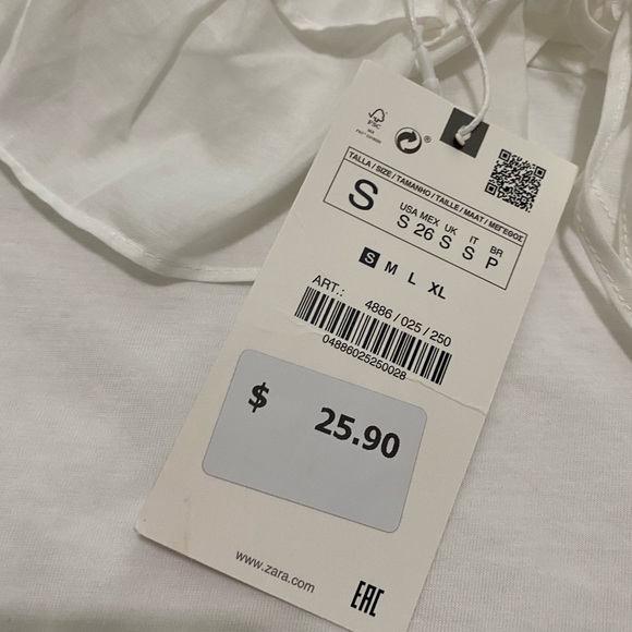 ZARA Overlay Collar Top NWT Size S - Picture 12 of 12